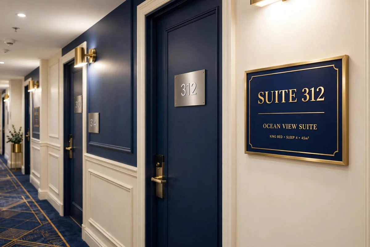 Room Number Plaques in use