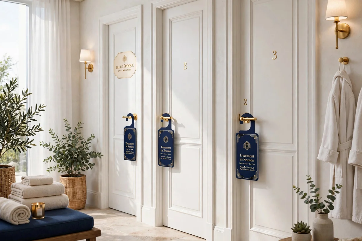 Treatment Door Hangers in use