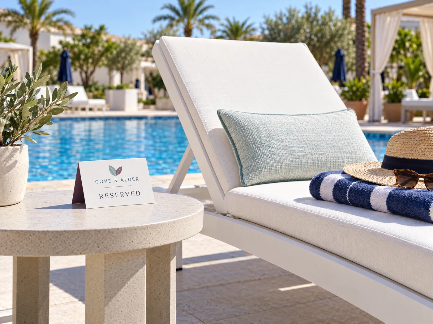 Reserved Lounger Cards - Customized for your property