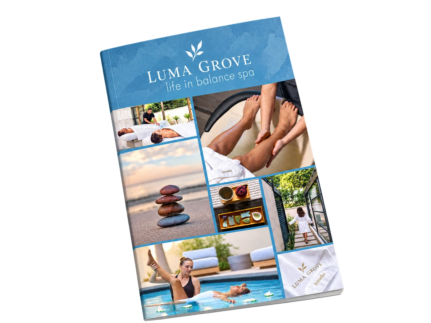 Spa services booklet custom-design studio example