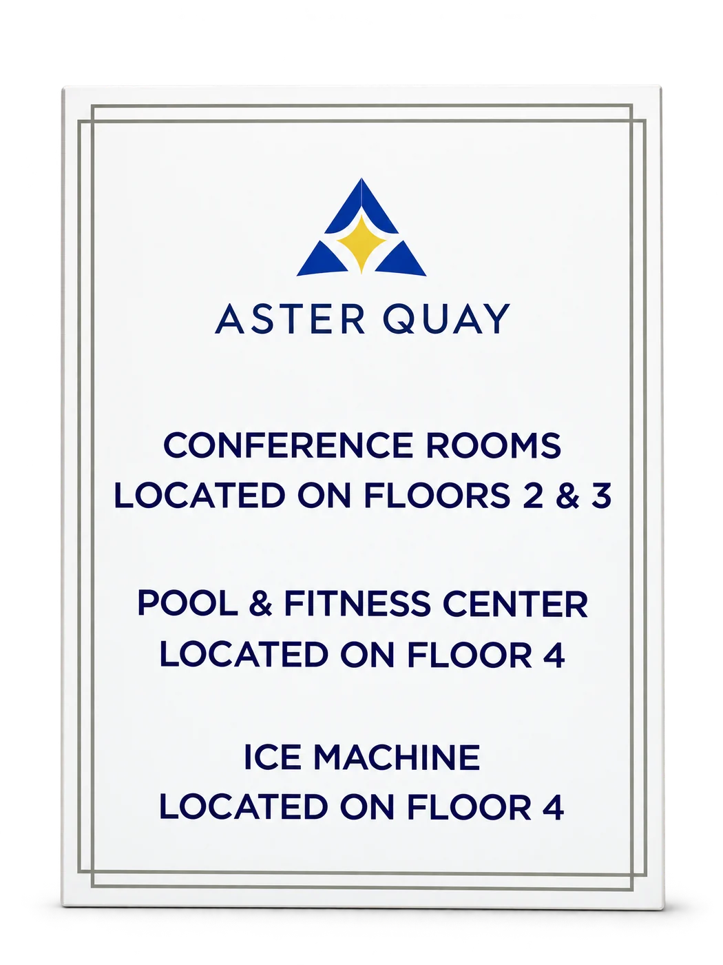 Elevator direction sign custom-design studio example