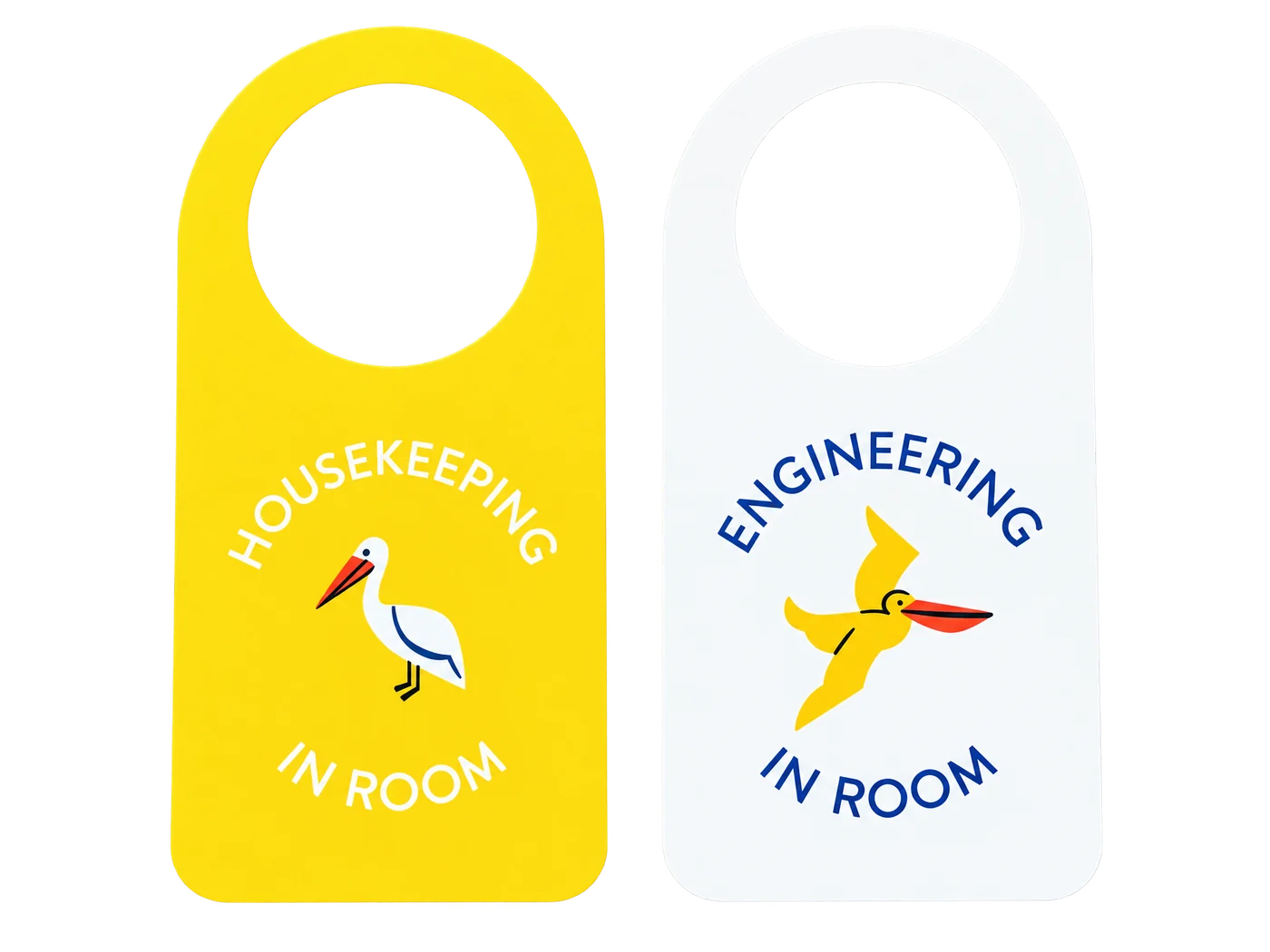 Staff in-room service hanger custom-design studio example